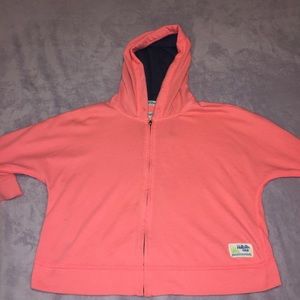 A light pink hollister jacket